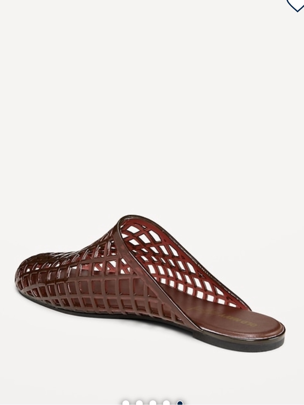 Woven JELLY FLAT OLD NAVY Leather Slip-On Mules in Brown - Picture 4 of 7